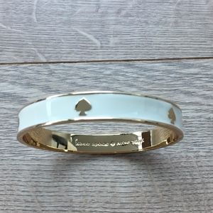 Kate Spade White Enamel Bangle Bracelet